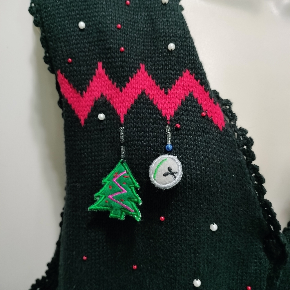 Celebration Wear Planet And Company Festive Black Cardigan with Holiday Accents - Picture 2 of 9